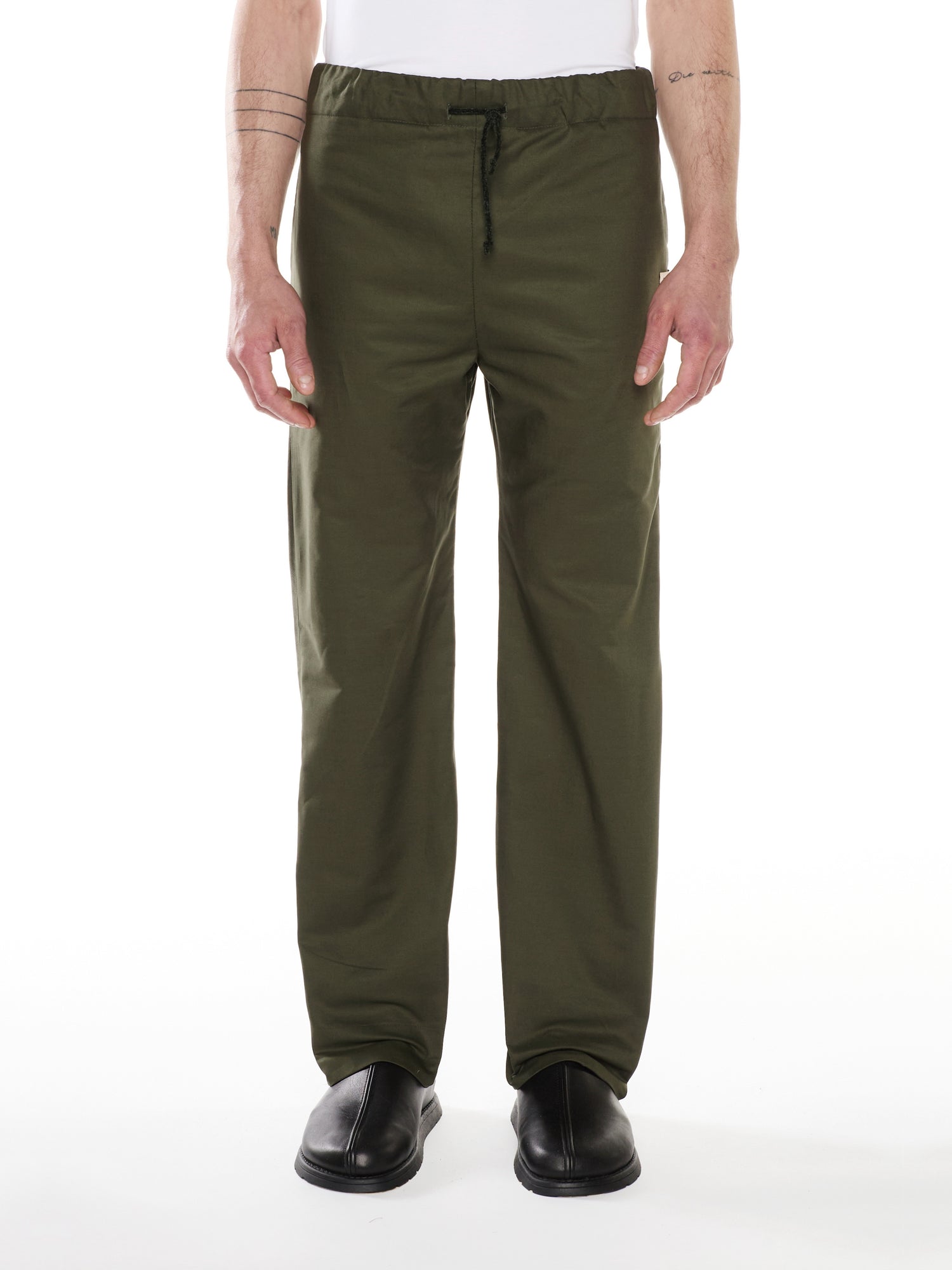 PANTALONE IN TWILL VERDE