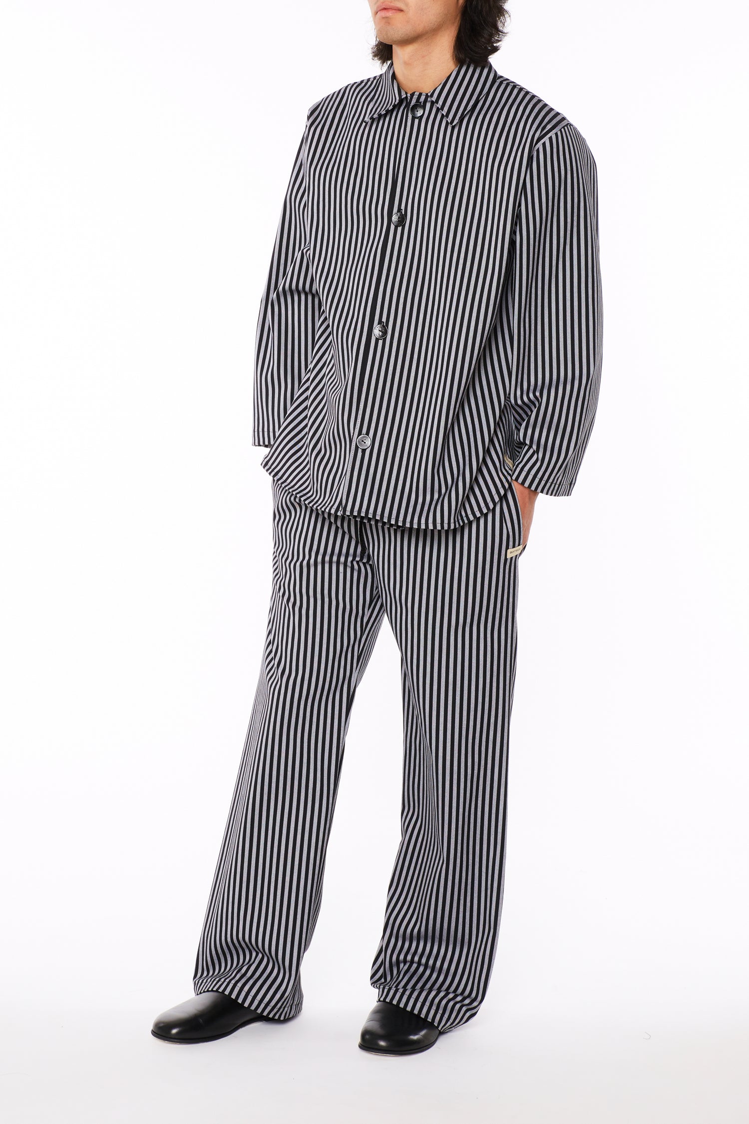 Pantalone a Righe Bianche e Nere