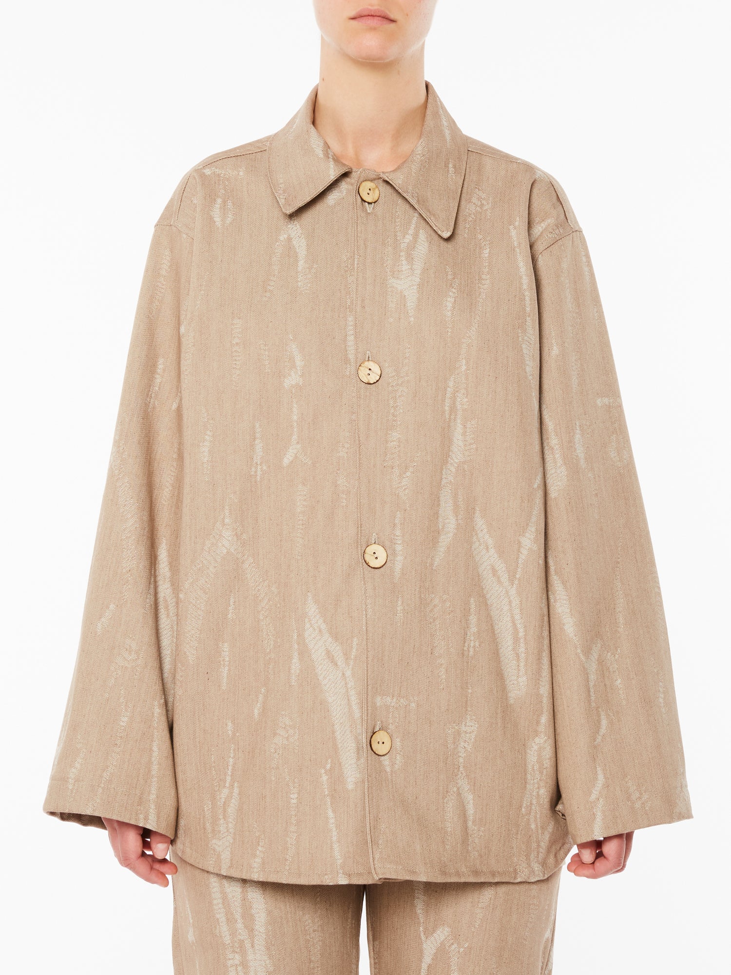 Overshirt in Denim Beige