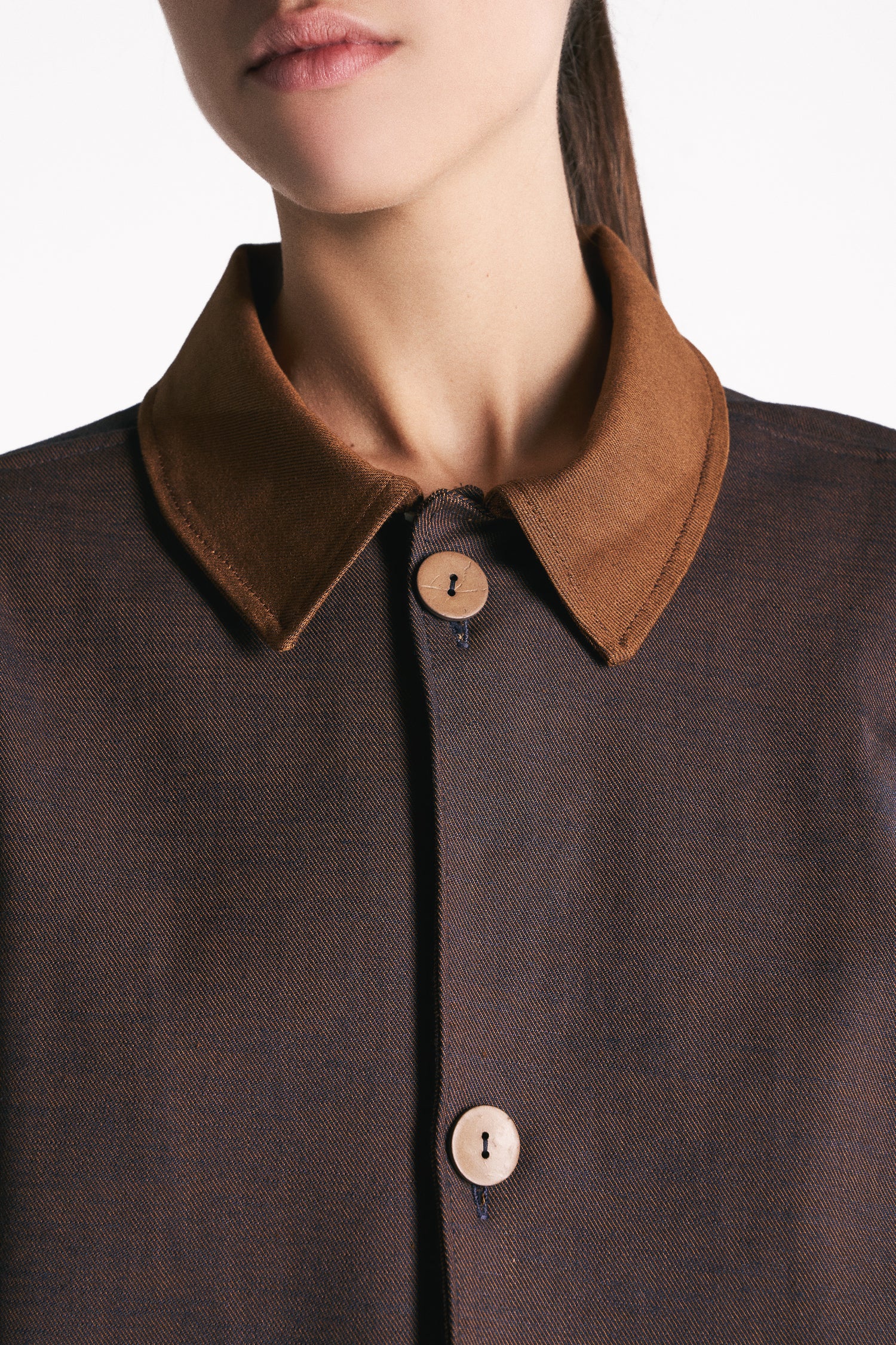 OVERSHIRT IN DENIM RUGGINE