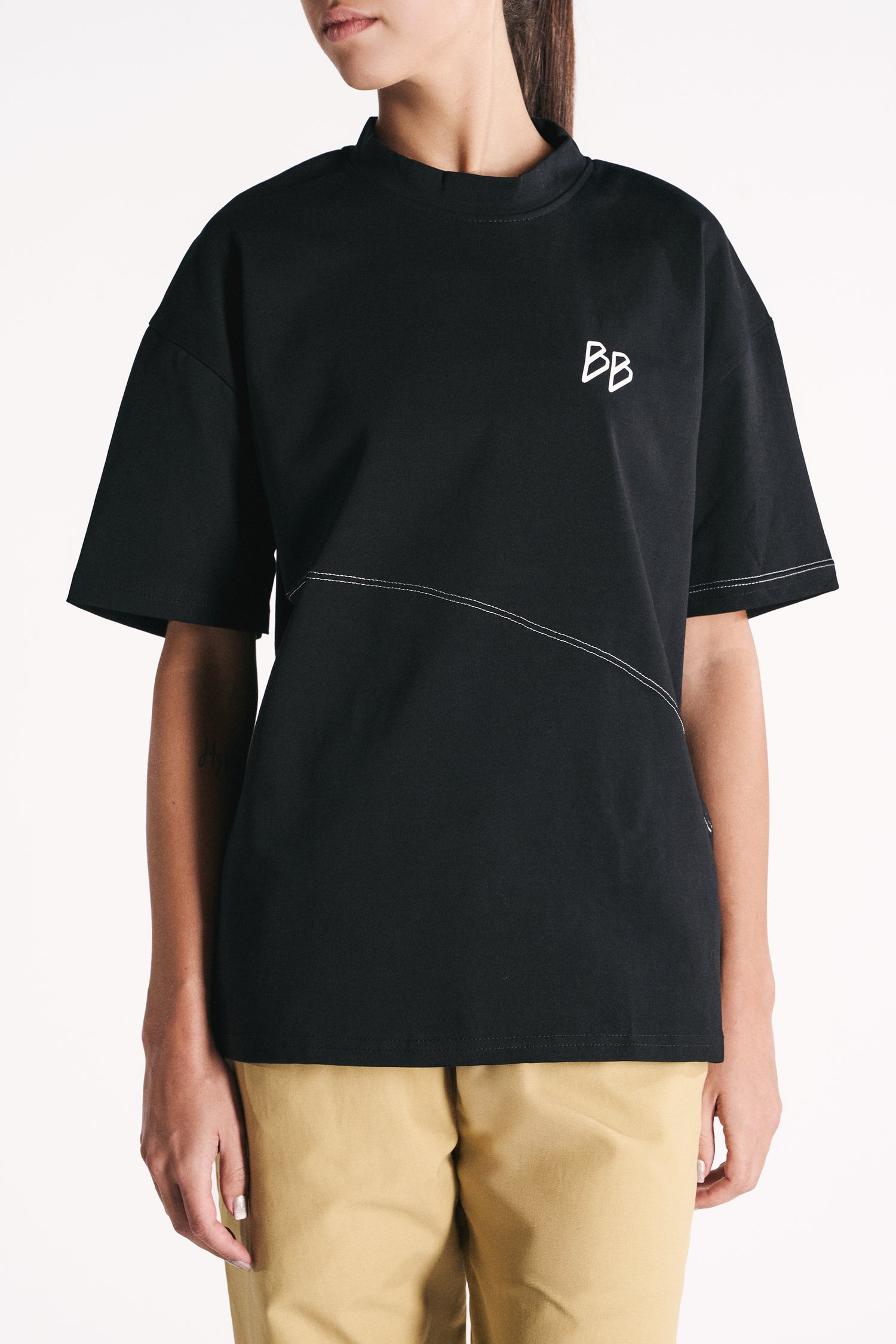 T-SHIRT OVERSIZE COTONE NERO