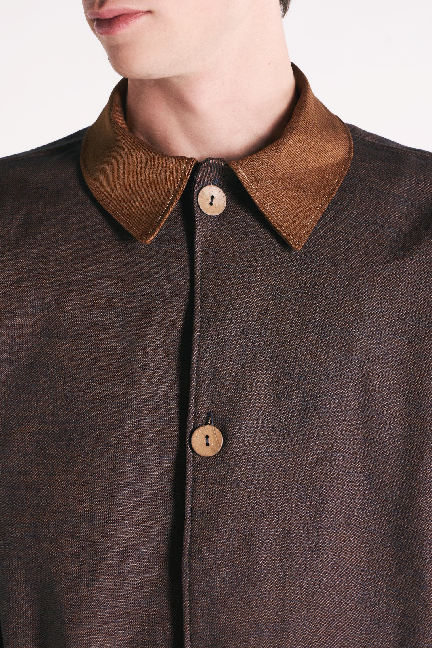OVERSHIRT IN DENIM RUGGINE