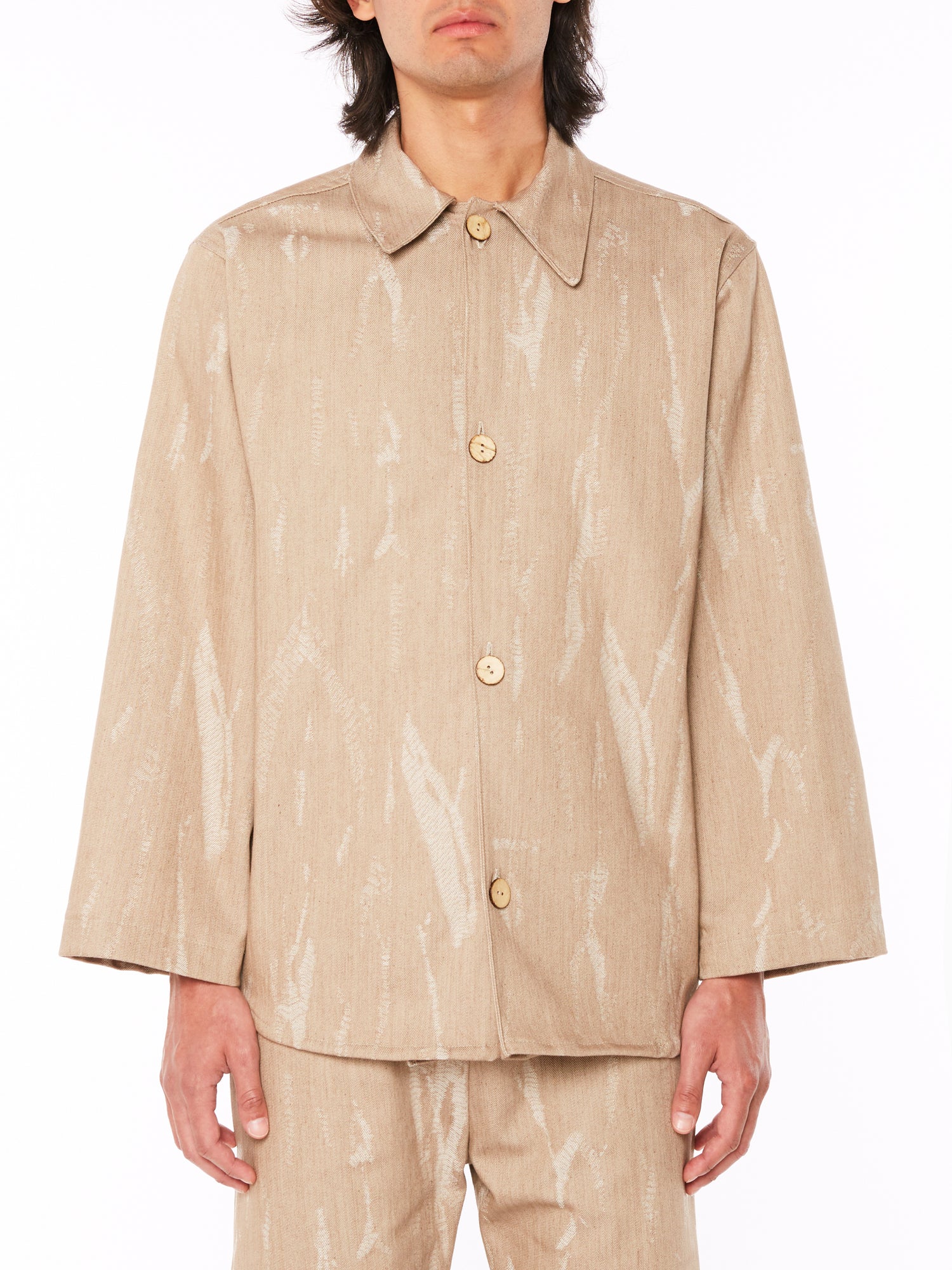 Overshirt in Denim Beige