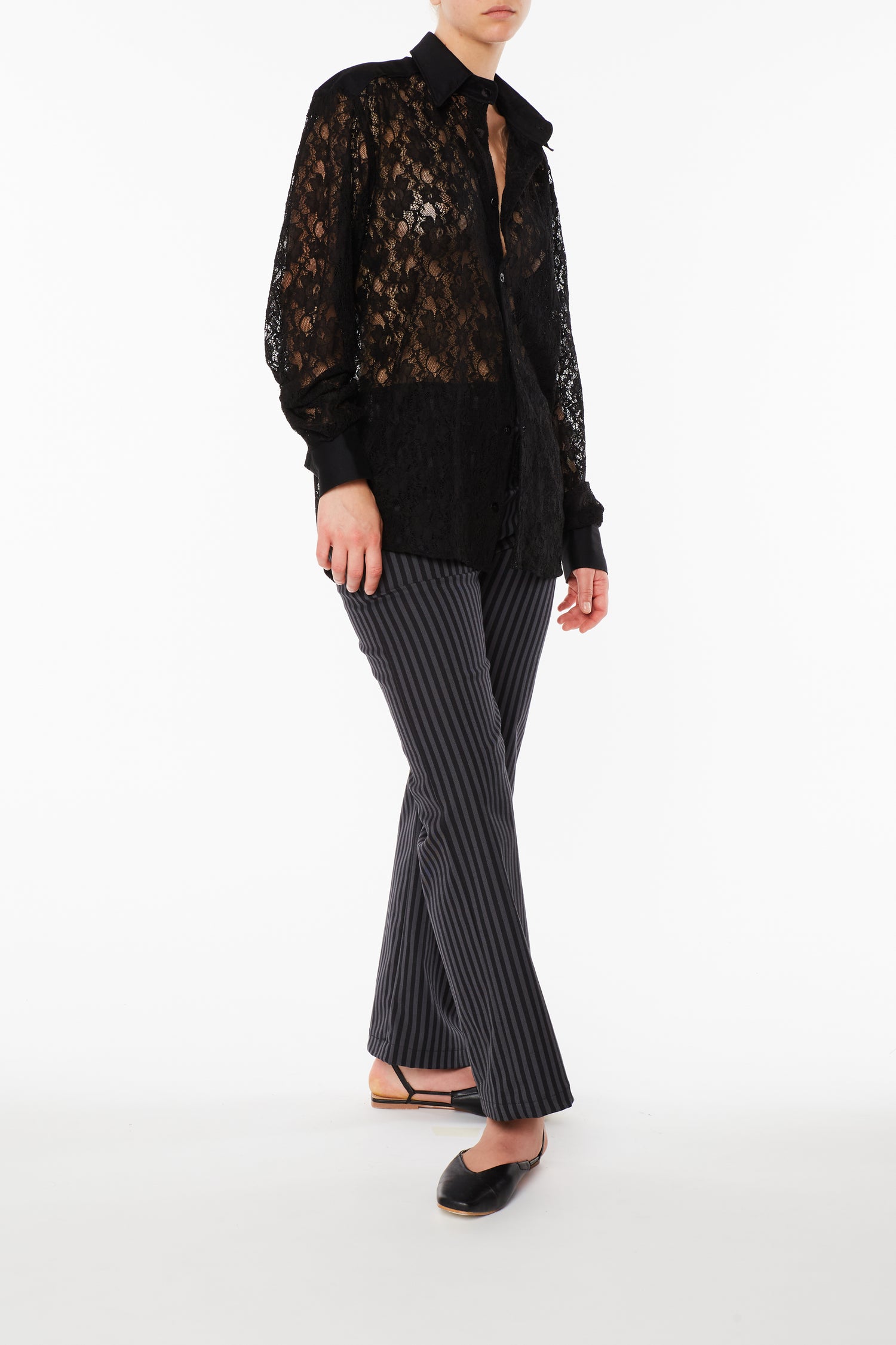 Camicia in Pizzo Nera