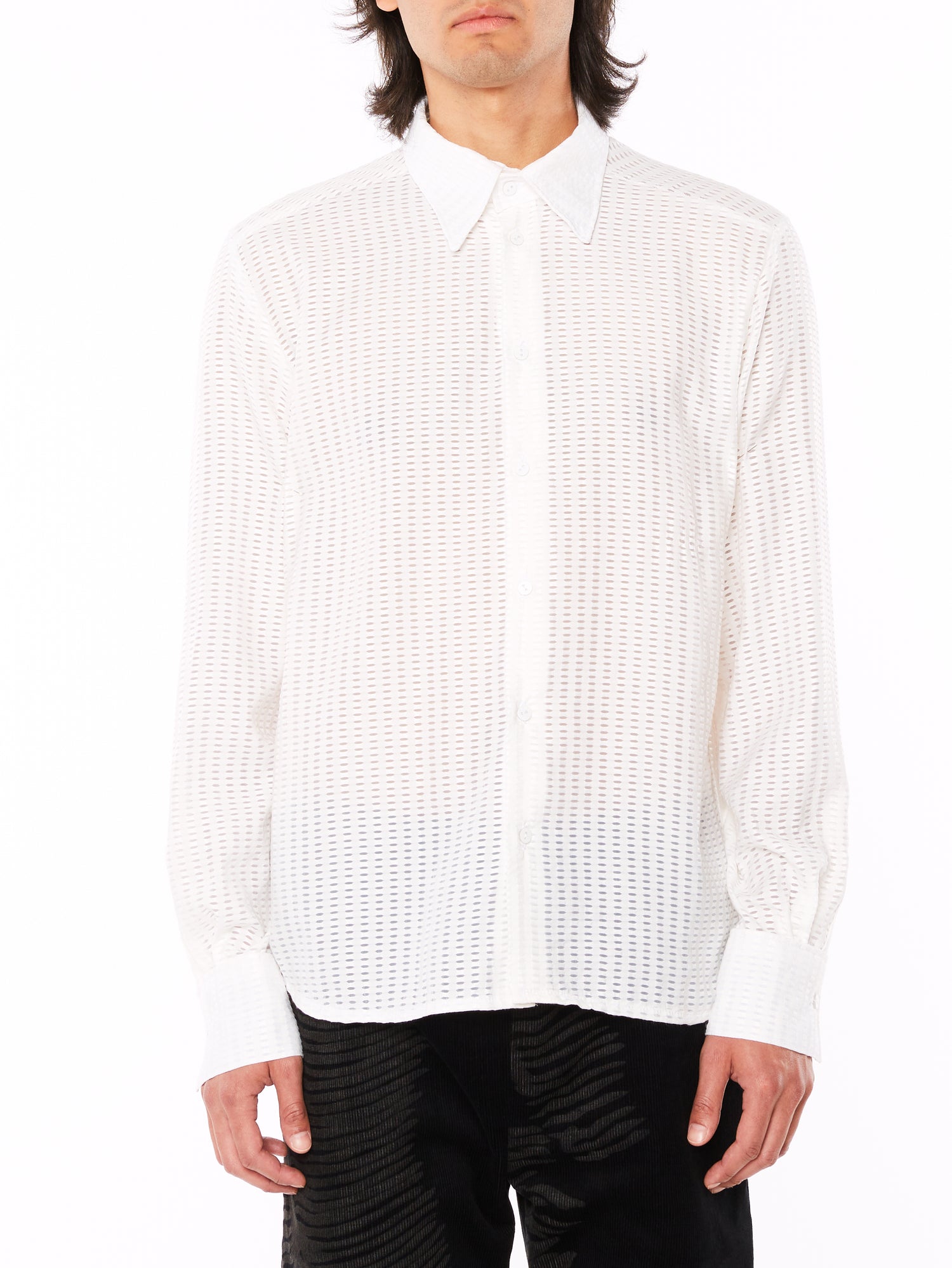 Camicia Bianca a Quadretti
