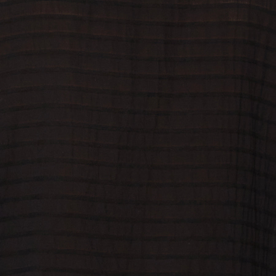 ORGANZA MISTO COTONE E VISCOSA BARRÉ NERA