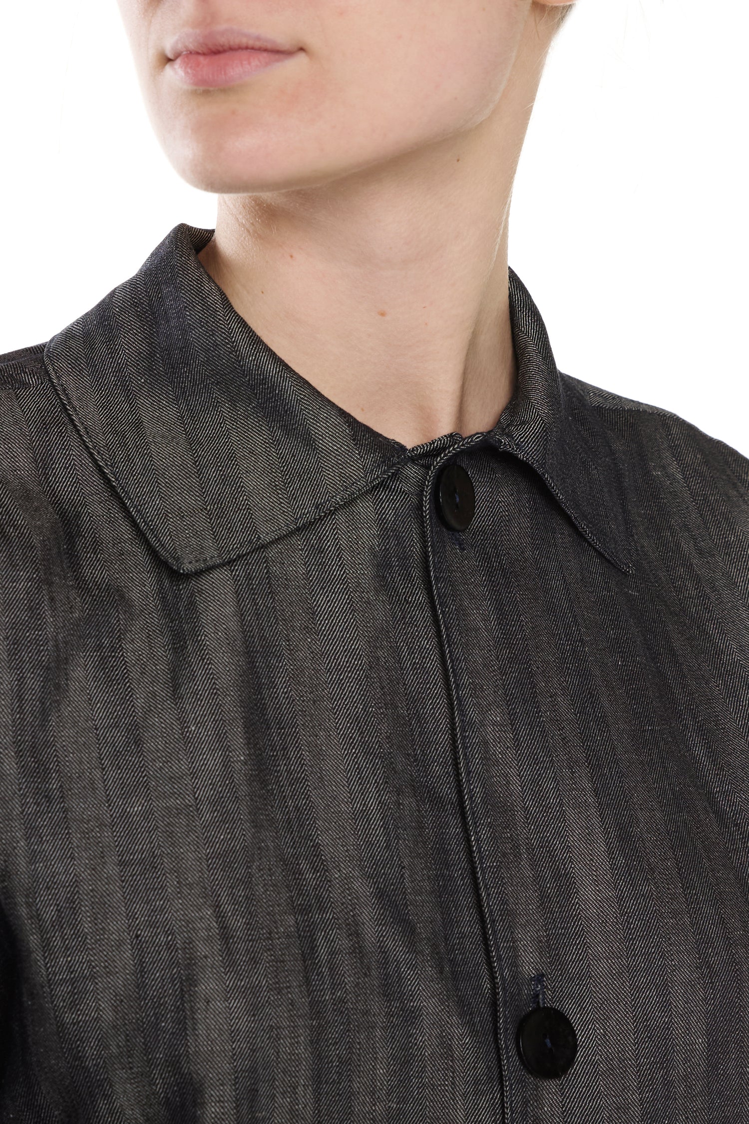 OVERSHIRT IN DENIM SPIGATO BLU