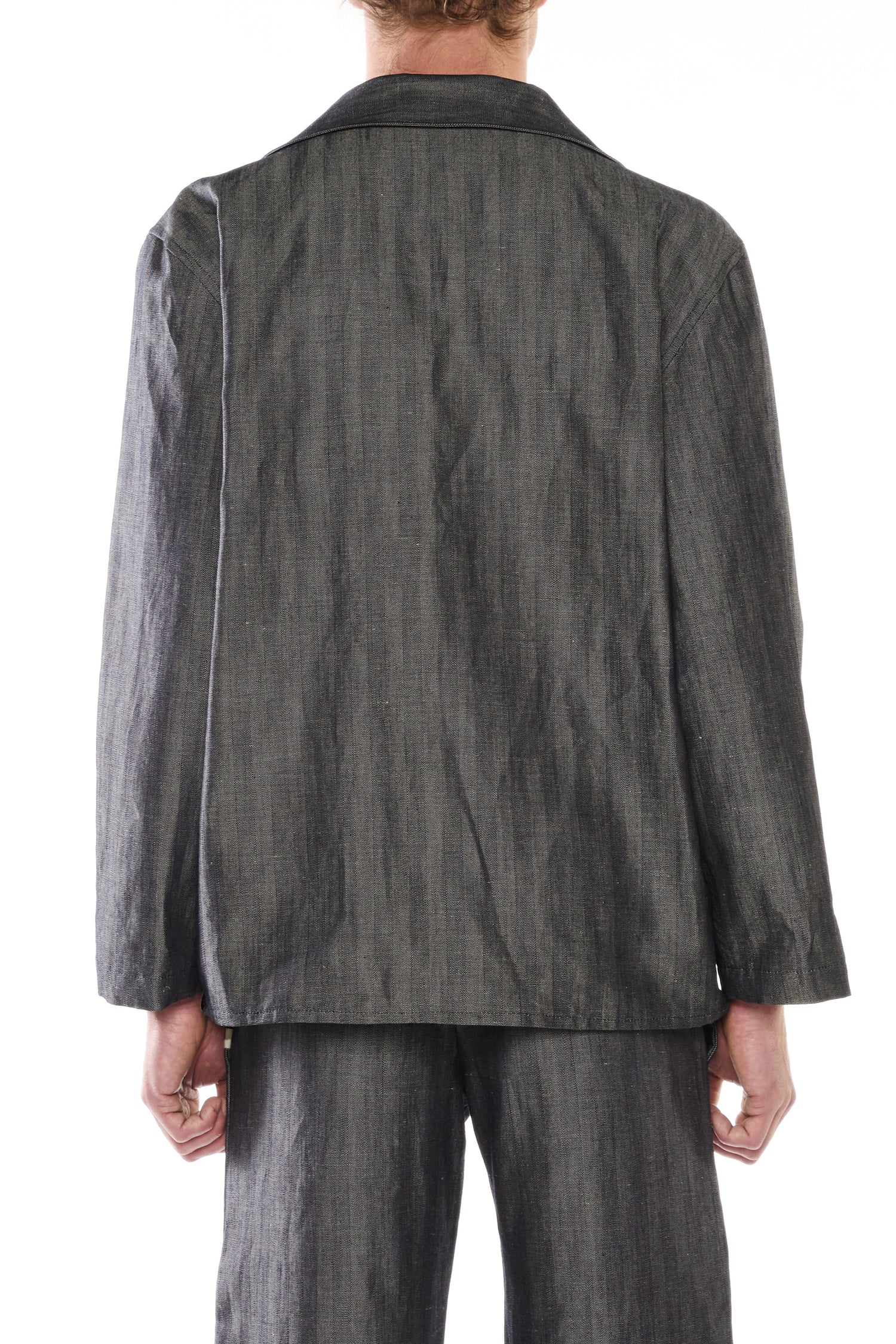 OVERSHIRT IN DENIM SPIGATO BLU
