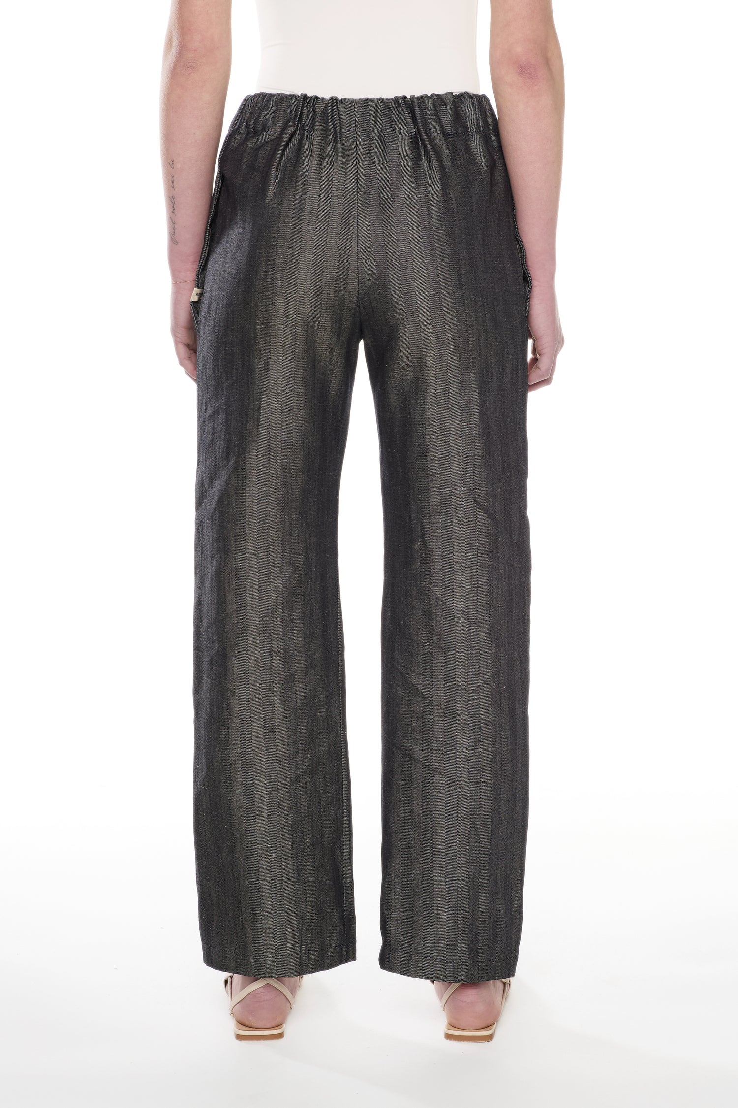 PANTALONE IN DENIM SPIGATO BLU