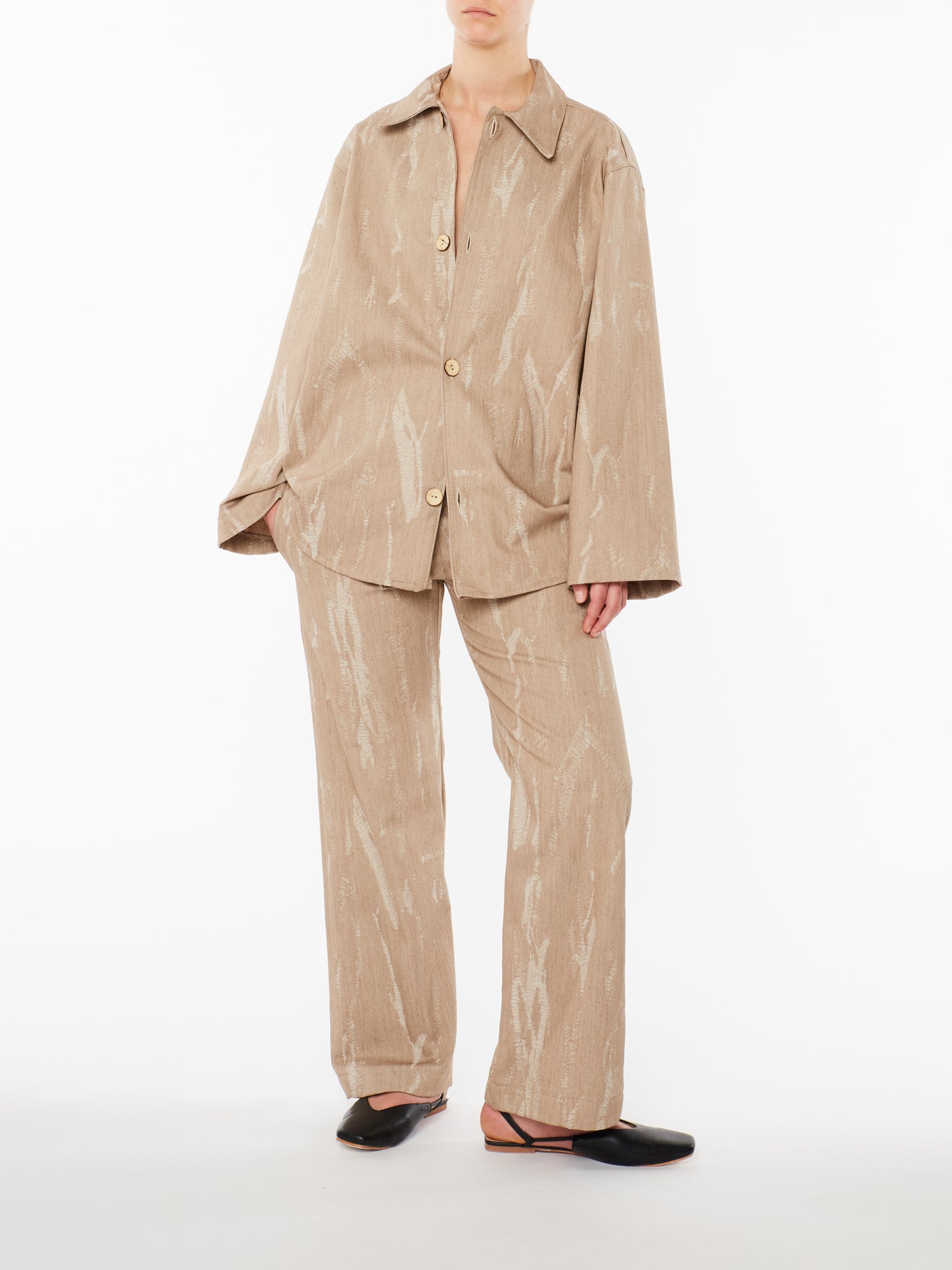 Overshirt in Denim Beige