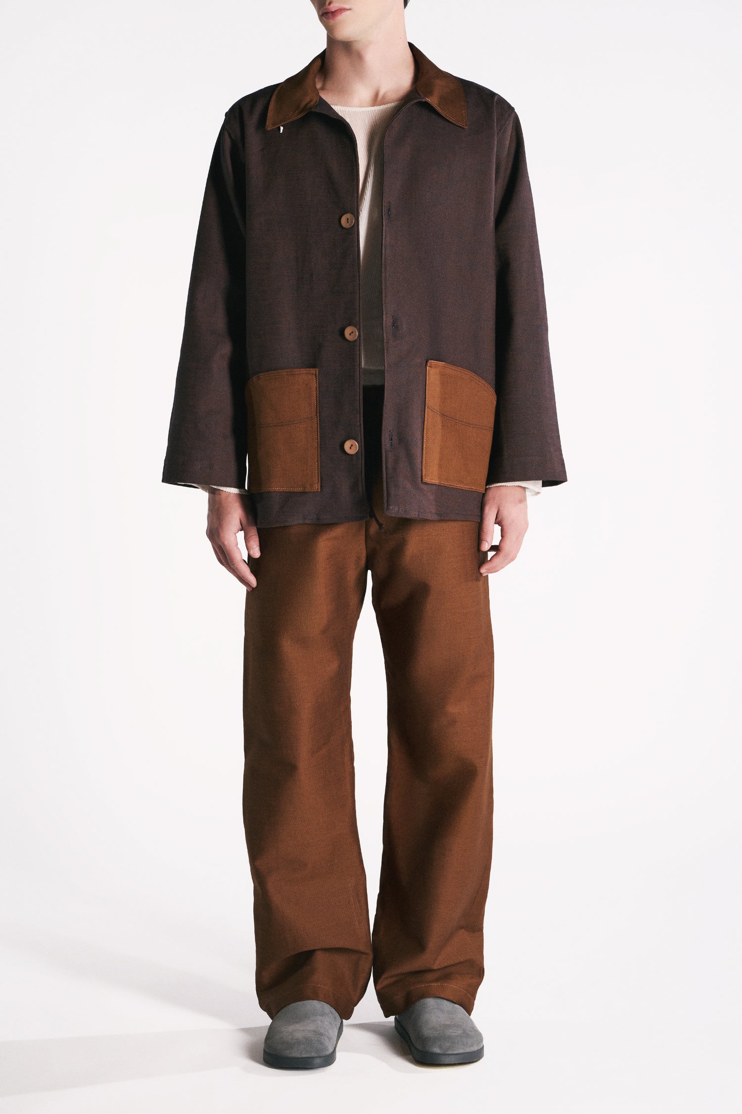 OVERSHIRT IN DENIM RUGGINE